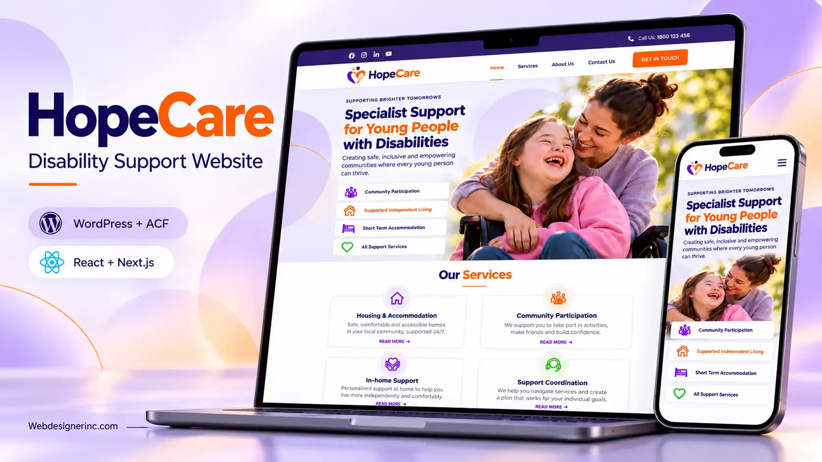 HopeCare website demo